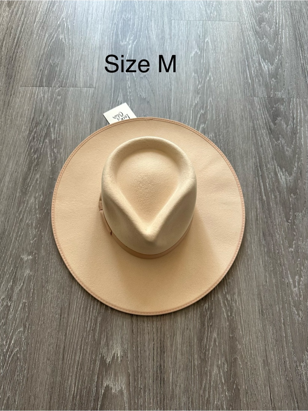 Lack Of Color Pale Beige Wide Brim Fedora